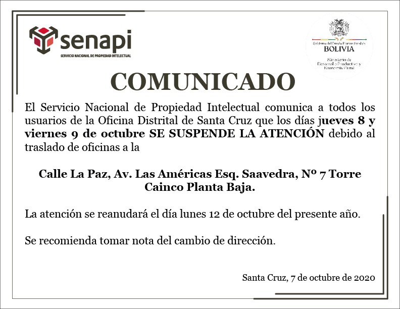 Santa Cruz suspención de atención 8 y 9 de octubre de 2020 Santa Cruz suspención de atención 8 y 9 de octubre de 2020