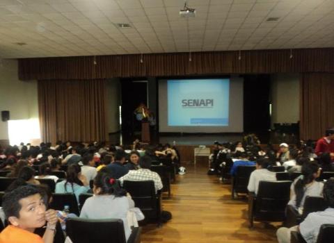 PRENSA 20140417 01 SEMINARIO PROPIEDAD INTELECTUAL EN LA UNIVERSIDAD MAYOR DE SAN SIMÓN – FACULTAD DE CIENCIAS ECONÓMICAS