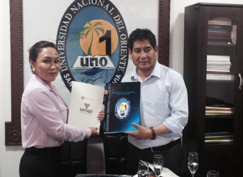 PRENSA 20171124 01 EL SENAPI FIRMA CONVENIOS DE COOPERACIÓN INTERINSTITUCIONAL CON LAS UNIVERSIDADES NACIONAL DEL ORIENTE Y NACIONAL ECOLÓGICA SANTA CRUZ