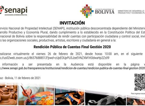 Rendición Pública de Cuentas Final Gestión 2020