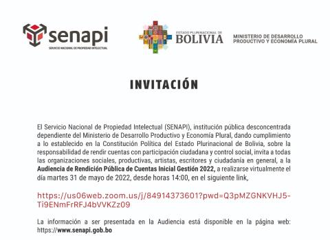 Rendición Pública de Cuentas Inicial Gestión 2022